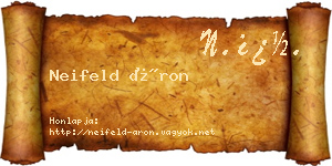 Neifeld Áron névjegykártya